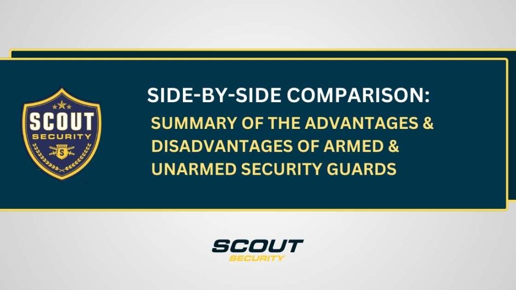 Summary of the Advantages & Disadvantages of Armed & Unarmed Security Guards