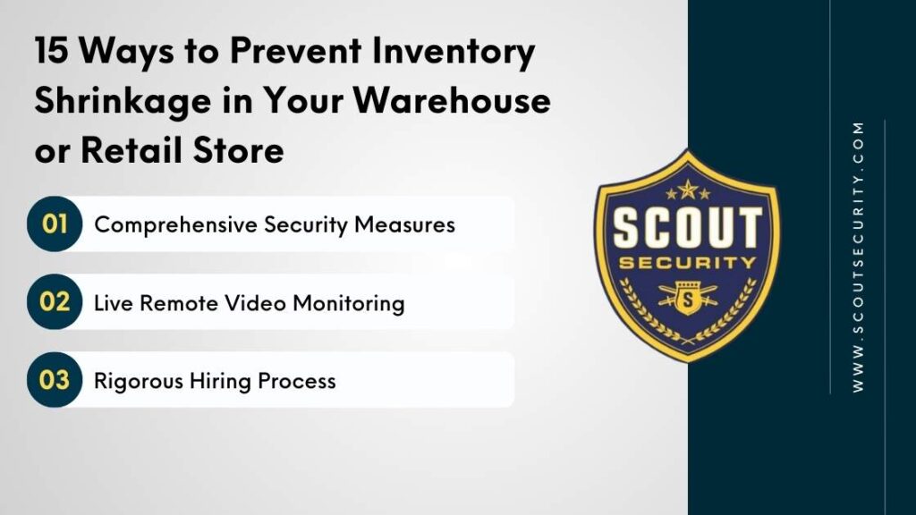 ways to prevent inventory shrinkage: comprehensive security measures | live remote video monitoring | rigorous hiring process